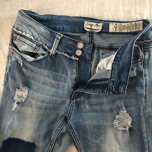 Indigo rein patchwork denim
